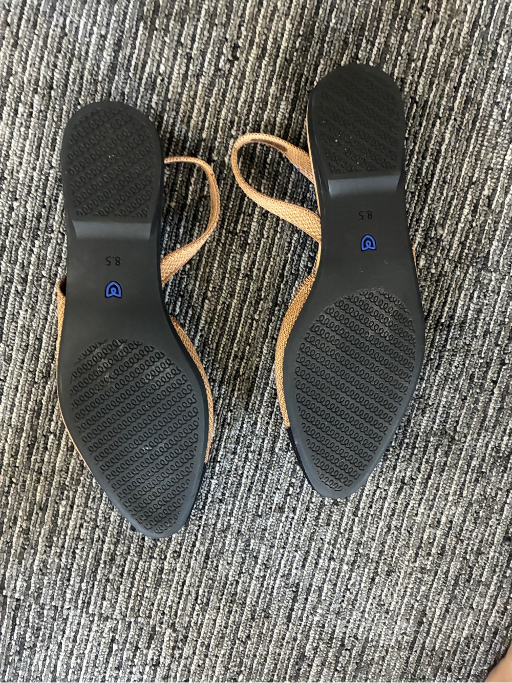Rothy's Almond Slingback Flat in Tawny with Black Captoe - Picture 9 of 9
